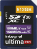 INTEGRAL Cartão SD 512GB Classe 10 UHS-I V30 A2 R180/W150 MB/s