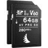 ANGELBIRD Cartão SDXC AV PRO UHS-II V60 64GB 280MB/S Pack 2X Photo ANGELBIRDAVP064SX2