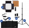 DÖRR Kit 3 Tochas Led DLP-1000 Bi-Color +3 Pés+Bateria +Saco Photo DORRI373498