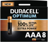 DURACELL Pilhas Alkalina Optimum AAA X8