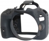 EASYCOVER Capa Silicone Preto para Canon 100D 