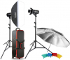GODOX Kit Completo de Estúdio com 2 Flash E300-F Photo GODOXD44230