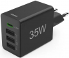 HAMA Carregador Rápido USB-C/ 3X USB-A 35W Preto Photo HAMA00201990