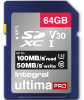 INTEGRAL Cartão SDHC Ultima Pro 4K U3 64G (100MB/s) (Class 10) Photo INSDX64G10070V30