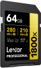 LEXAR Cartão SDXC 64GB Professional UHS-II (1800x) V60 Gold Photo LEXAR50486400