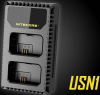 NITECORE Carregador Duplo com Ecrã LCD para Sony NP-FW50 Photo NITECORENITUSN1