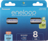 PANASONIC Eneloop 8 Baterias LR6 (AA) 2000mAh (Ready to use)