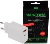 PATONA Carregador Premium 18W PD QC 3.0 1x USB-C 1x USB-A 5V 3A Photo PATONA2584