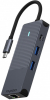 RAPOO Hub USB-C 8em1 SD MICRO SD USB-A USB-C HDMI Ethernet Photo RAPOO00217691