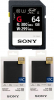 SONY Cartão 64GB 300MB/s X2 + Carregador Portátil 10.000 mAh X2 Photo SONYSF64GCHARGER