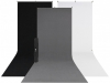 WESTCOTT X-Drop Kit Suporte + 3 Fundos Preto/Cinza/Branco (1.5m X 3.7m) Photo WESTCOTTD174371